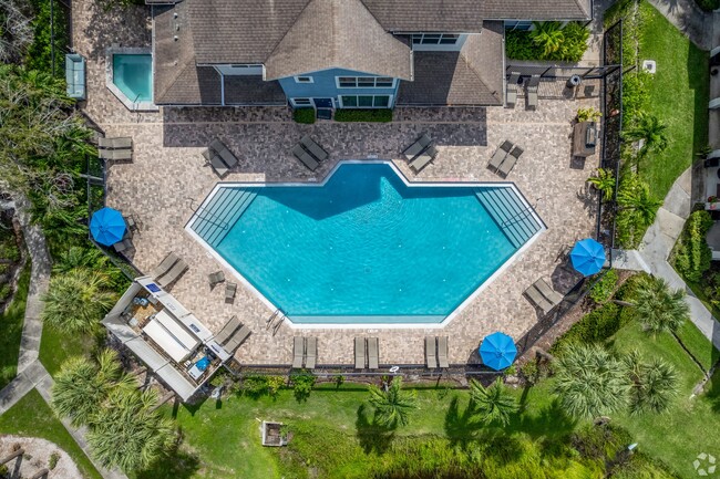 Pool Aerial - Calais Park Apartments