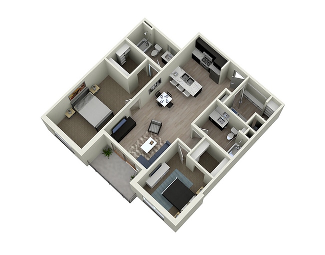 2C floorplan 3D.jpg - Arboretum at Barber Station