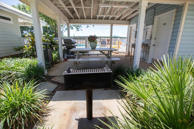 Grilling area at pool - South Pointe Apartments and Homes