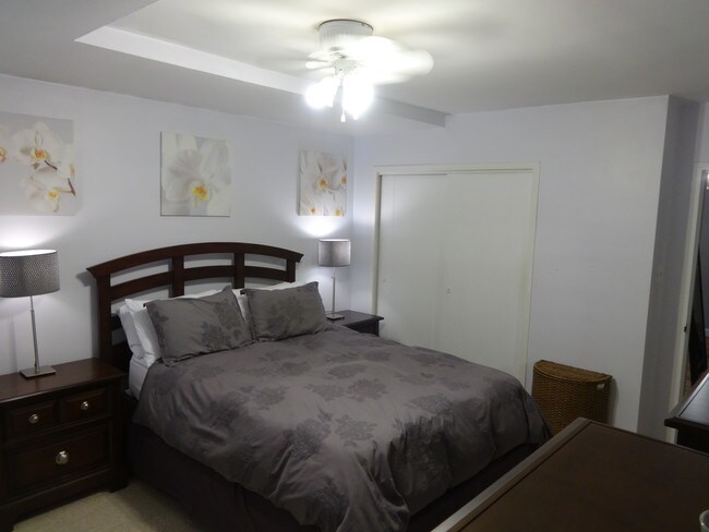 large spacious bedroom (staged furniture, unit unfurnished) - 1121 Arlington Blvd