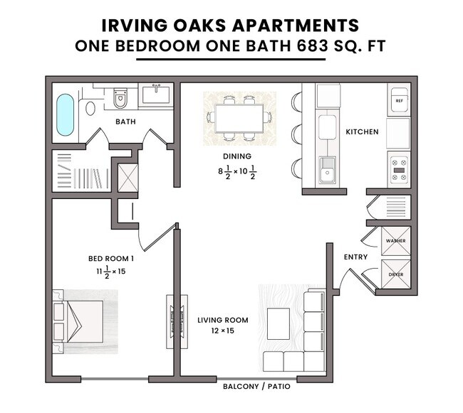 Plano de planta - Irving Oaks