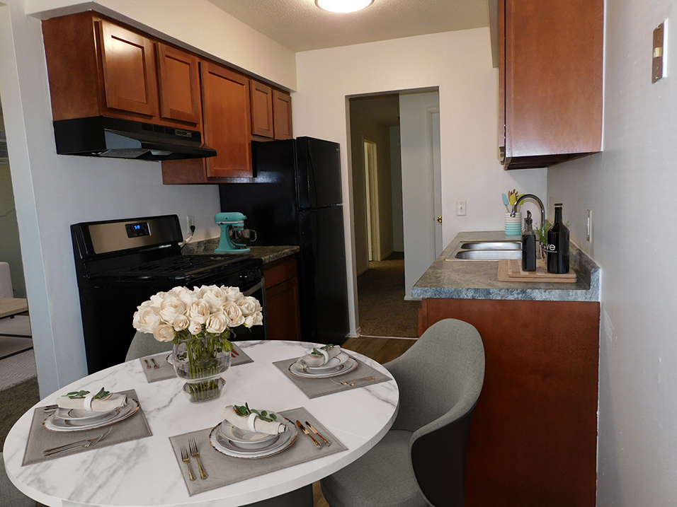 Kitchen and Dining Area - West Broadway Apartments