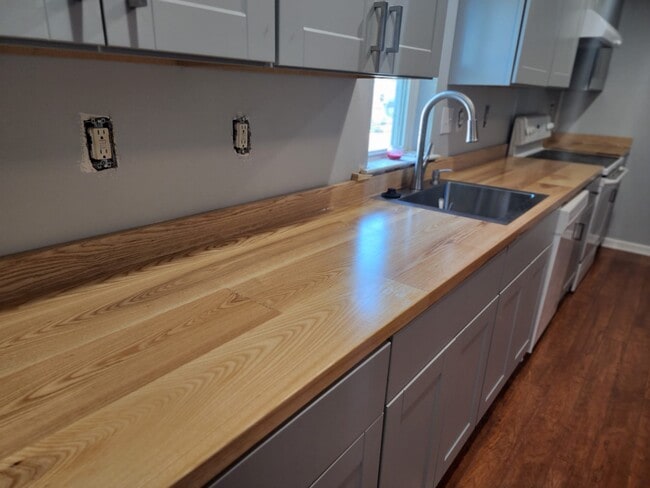 Newly installed butcher block countertop - 930 Green St