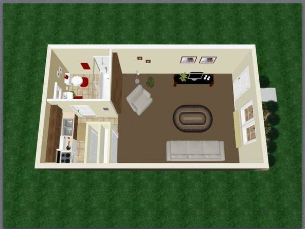 Studio Floor plan - Ridgewood