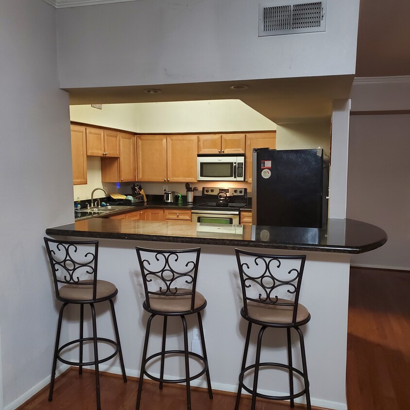 Spacious kitchen and bar area - 2255 Braeswood Park Dr