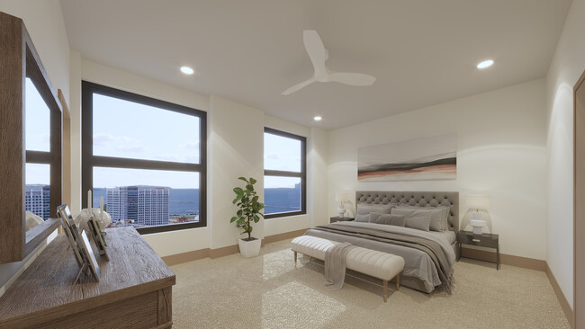 Penthouse Suite: 1Bedroom 1.5 Baths,Experience the ultimate comfort and style in this beautifully designed bedroom with stunning city views. - The Standard