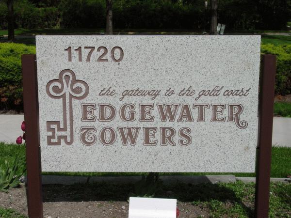 Sign on Edgewater Drive - Edgewater Towers Condominiums