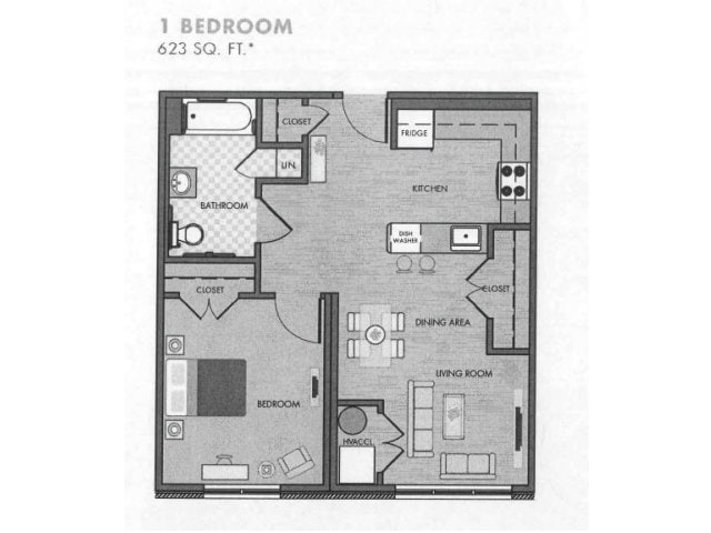 1BR/1BA - Park Terrace