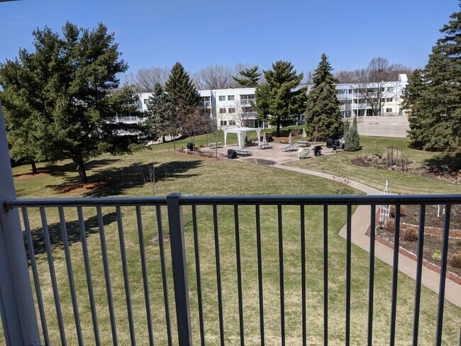 Courtyard view from Balcony - 130 Demont Ave
