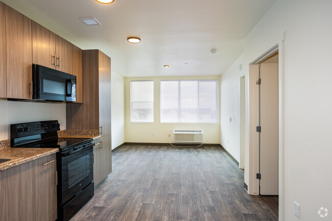 1BR, 1BA - 595SF - Kitchen / Living Room - Karl's Farm 62+ Senior Apartments