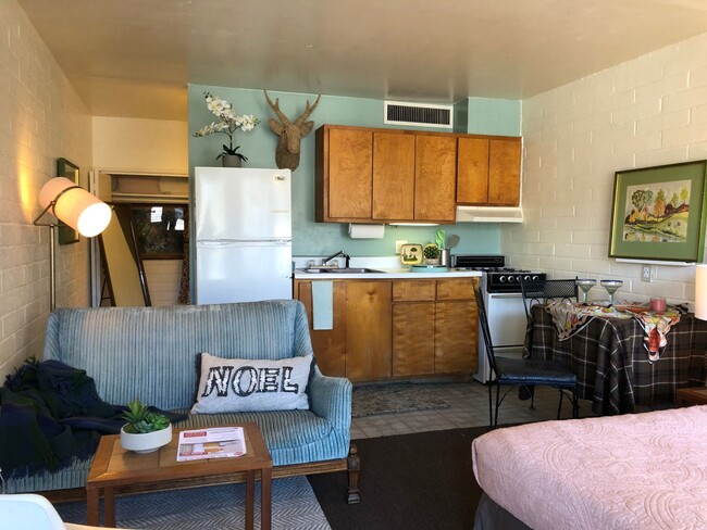 Kitchen & Living Area - Spanish Trail Suites