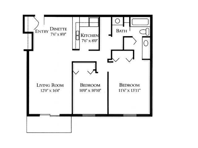 Plano de planta - Autumn Ridge Apartments