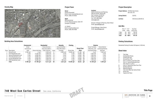  - 740 West San Carlos Urban Village