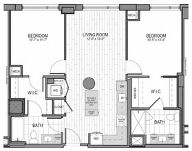 Unit 1207-1707, 1907-2807 Floor Plan - Rosslyn Towers