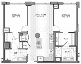 Unit 1207-1707, 1907-2807 Floor Plan - Rosslyn Towers