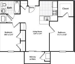 2BR/1BA - Oakshire Senior Apartments