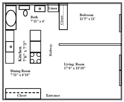 1BR/1BA - Woodsboro Apartments At the Radisson