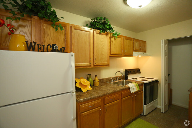 2BR,1BA,1000SF - Kitchen - The Palms Apartments