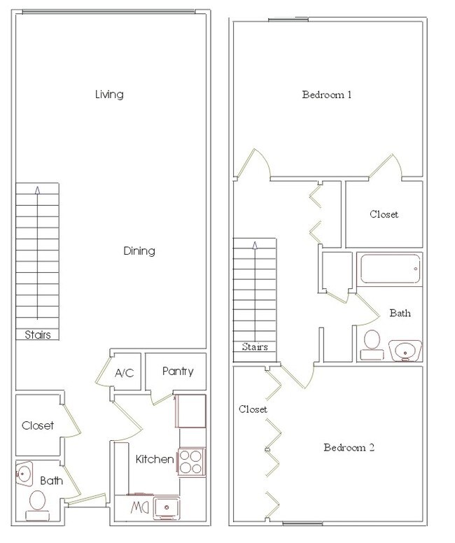 2HAB/1.5BA - River Road Apartments