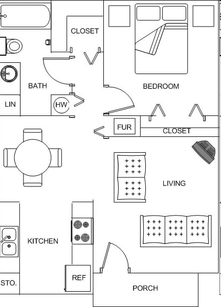 1BR/1BA - Buena Vida