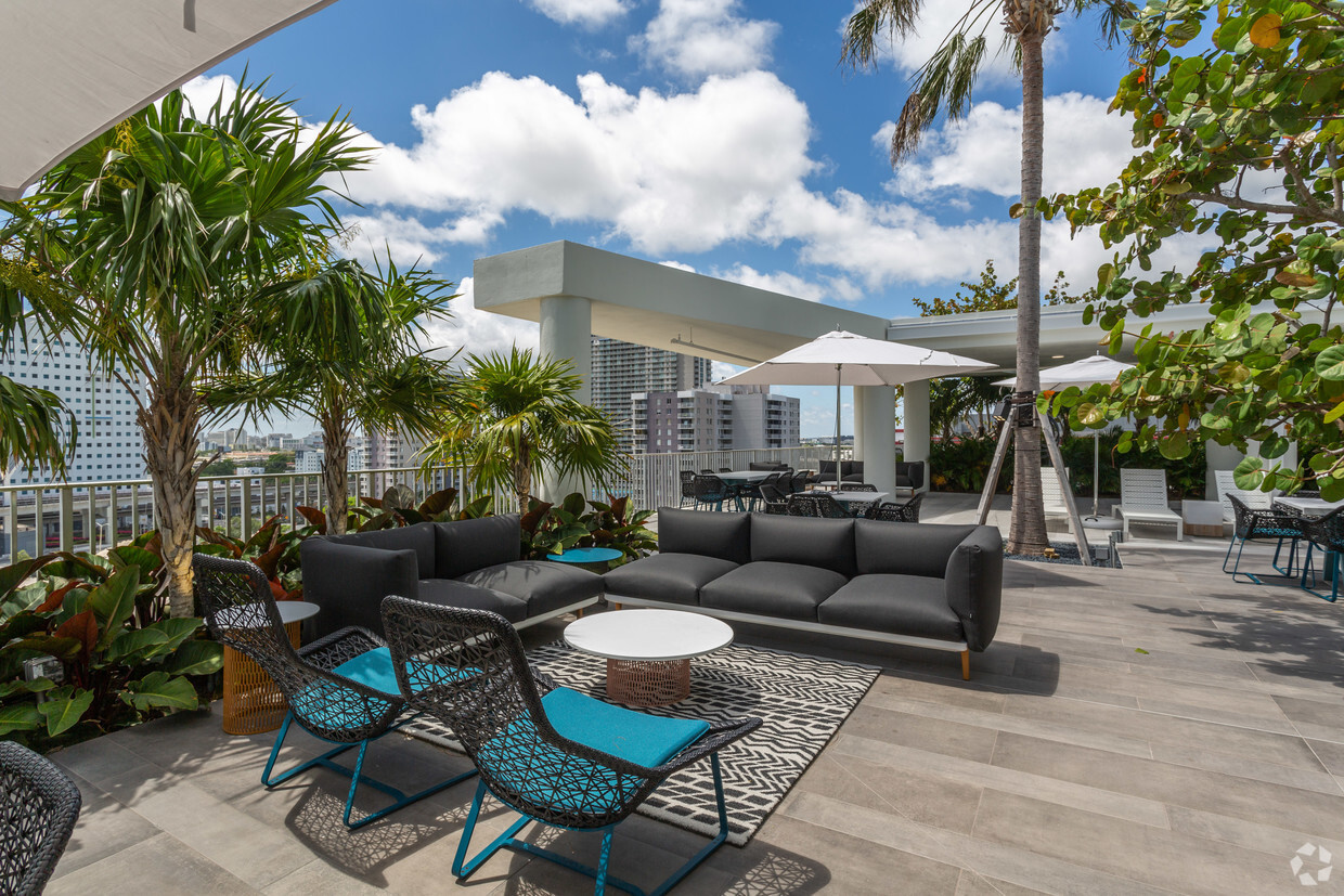 Caoba Downtown Miami Highrise Luxury Apartments View of City in Background  Stock Photo - Image of modern, architecture: 162140602