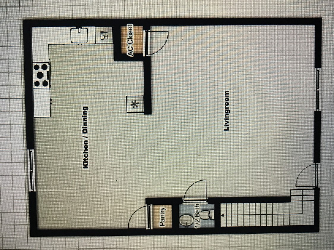Layout down stairs - 2212 Albert St