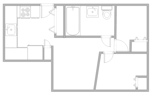 Plano de planta - Healy Terrace Apartments