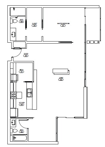 1BR/1.5BA - CO2 on Tenth Street