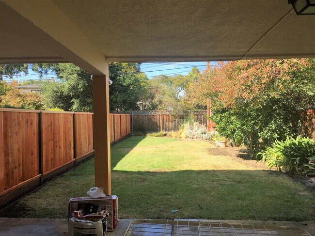 private, fenced backyard - 523 S Murphy Ave