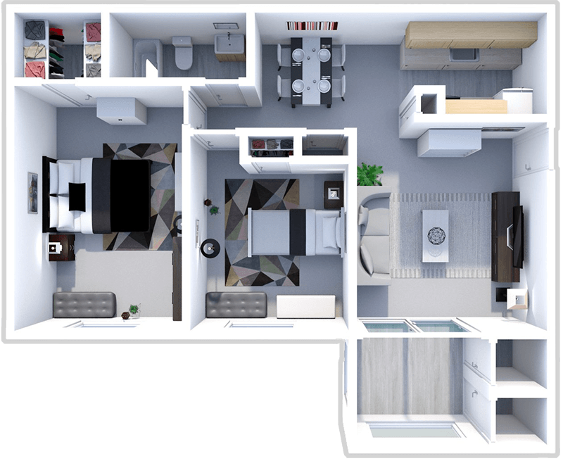Valley Stream Apartments – 2 bed Levis - Lower