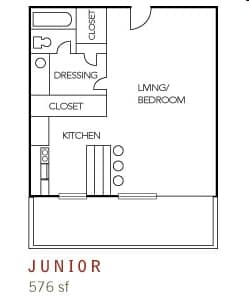 Studio - Park Terrace Apartments