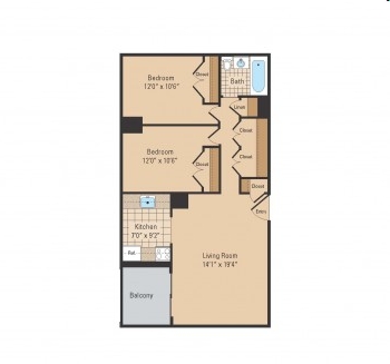 2BR/1BA - Hershey Plaza Apartments