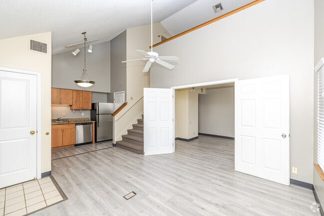 1BR, 2BA + Den - 754SF - Living Room - The Glen Luxury Town homes
