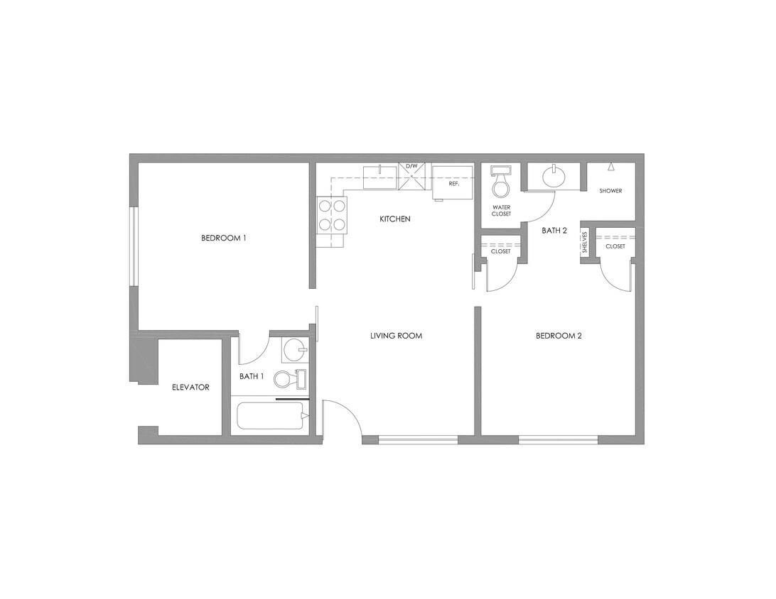 Apartment Floor Plan - 645 S Virginia St