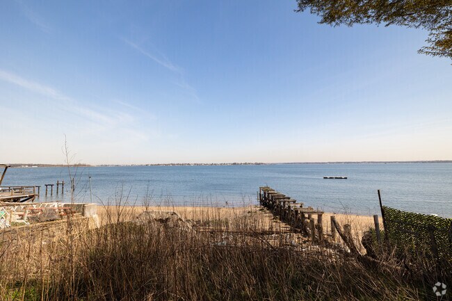 A tranquil beach near Throgs Neck in the Bronx.