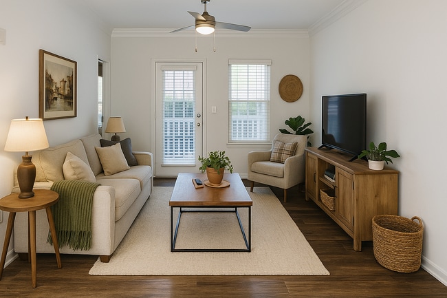 BLU Living Room - Bluffs at Riverview