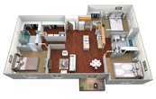 3 Bedroom, 2 Bath