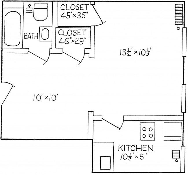 1HAB/1BA - Campus View