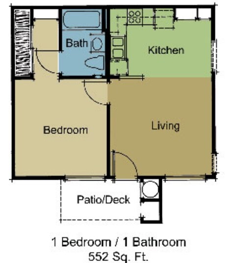 1HAB/1BA - Vintage Terrace Senior Apartments