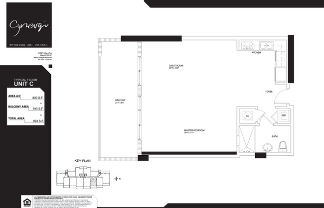 Floor Plan Unit C - Cynergi Lofts at Wynwood