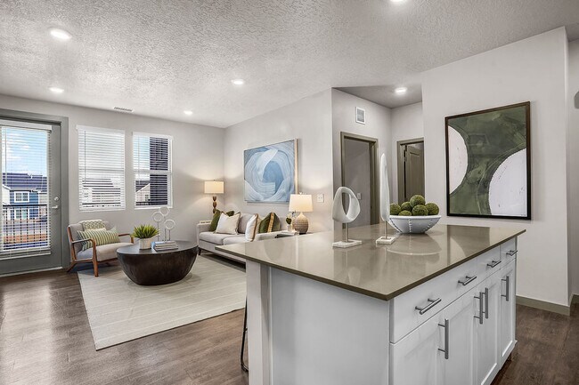 LIVING ROOM AND KITCHEN | Valley View Apartments - Valley View