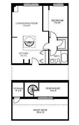 Floor Plan bi level - 530 S 2nd St