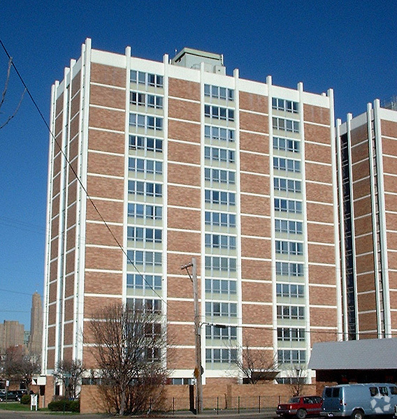 South facade from Russell Street - Panorama Apartments