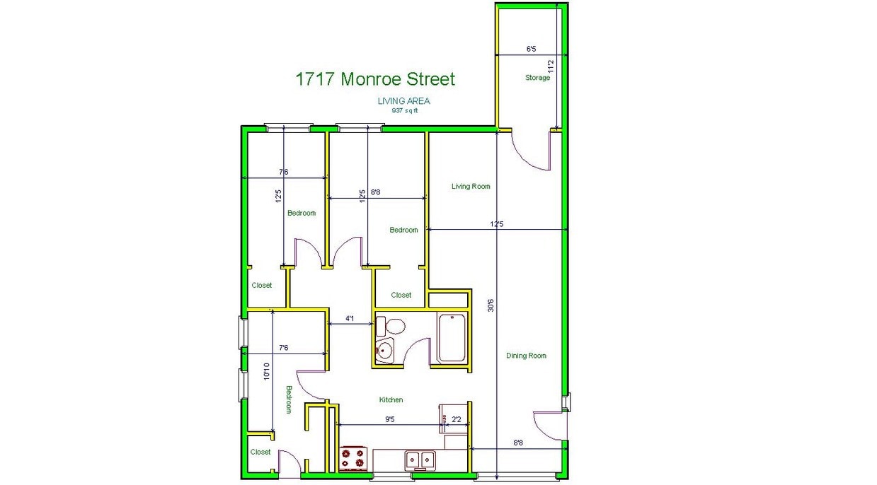 Floor Plan - 1717 Monroe St