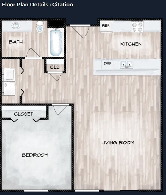 Plano de planta - The Theatre District Flats