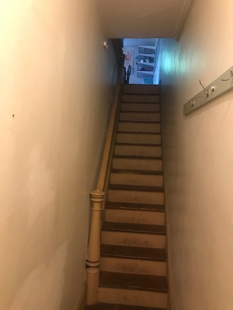 upper floor apt: staircase to 2nd fl - 102 N 35th St