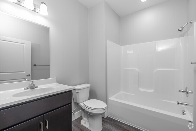 New Construction - 2BR, 2BA - 925sf; Hallway Bathroom - Renaissance Park Apartments