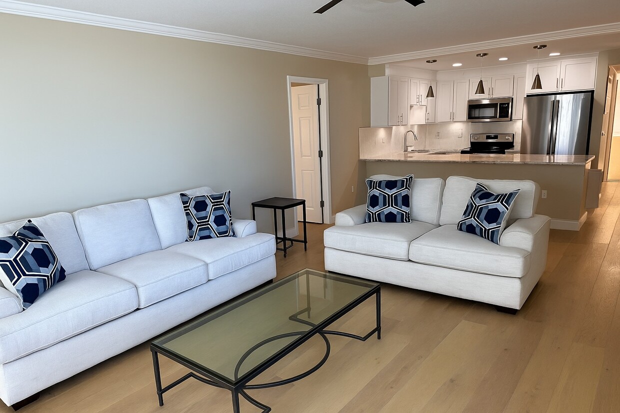 Updated main room with open kitchen - 2947 S Atlantic Ave