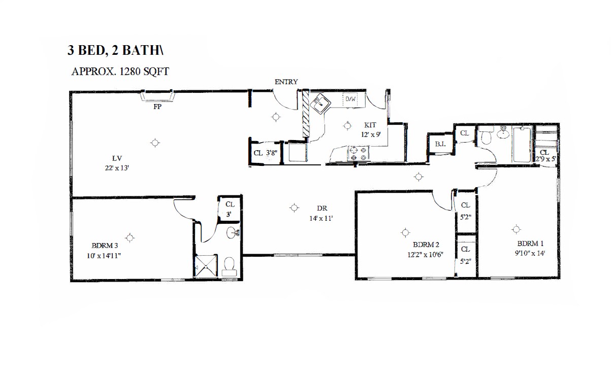 Cormere (IN-UNIT WASHER & DRYER) – 3 Bed/ 2 Bath