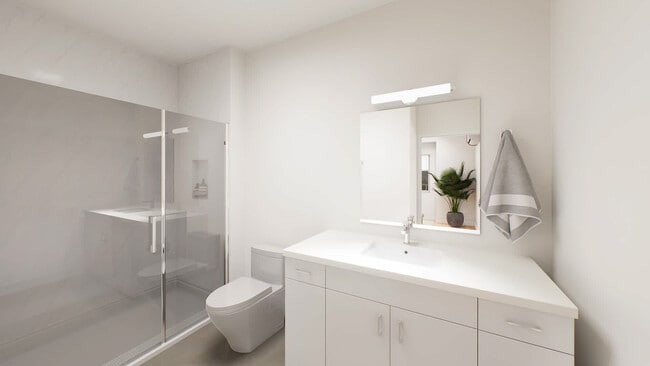 Bathroom with hard surface flooring - Deerwood